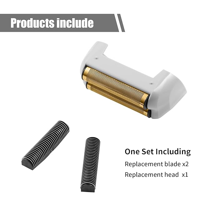 2 Pack Pro Shaver Replacement Foil and Cutters Compatible with Andis ProFoil Lithium foil Shaver, Golden