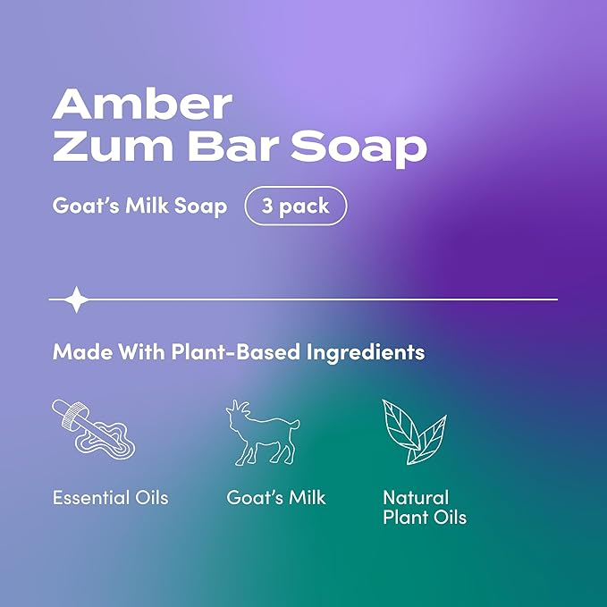 Zum Bar Goat's Milk Soap - Amber - 3 oz (3 Pack)