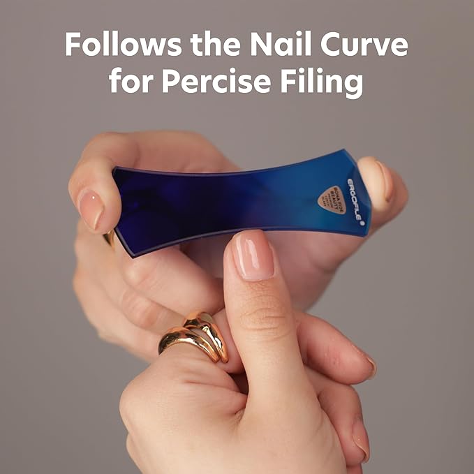 BONA FIDE BEAUTY Czech Glass Nail File Set, Ergo Nail File Value Bundle - His and Hers Gifts