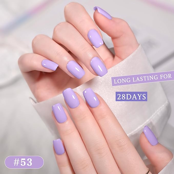 JR Violet Gel Nail Polish Set 10 Colors 0.4floz Butterfly Bottle Semi Cured Long Lasting Vegan Chip-Resistant Long-Lasting Soak off Gel Polish Gifts for Women F Model