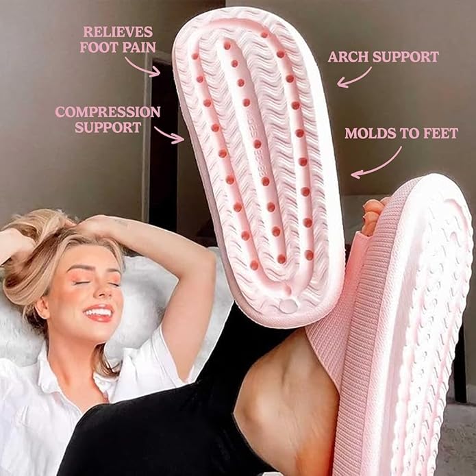 Pillow Slides for Women and Men | The Official Ergonomic Slippers | Plantar Fasciitis | Foot Pain Relief | Comfy and Versatile | Lightweight