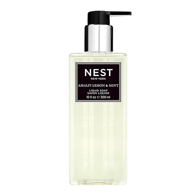 NEST New York Liquid Soap, Amalfi Lemon & Mint - 10 fl oz - Cleanses & Nourishes Skin - Approx. 300 Pumps Per Bottle - Gluten Free & Cruelty Free
