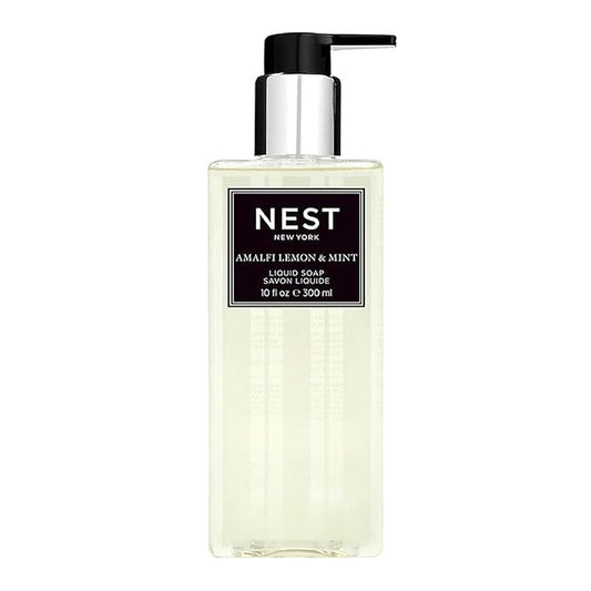 NEST New York Liquid Soap, Amalfi Lemon & Mint - 10 fl oz - Cleanses & Nourishes Skin - Approx. 300 Pumps Per Bottle - Gluten Free & Cruelty Free