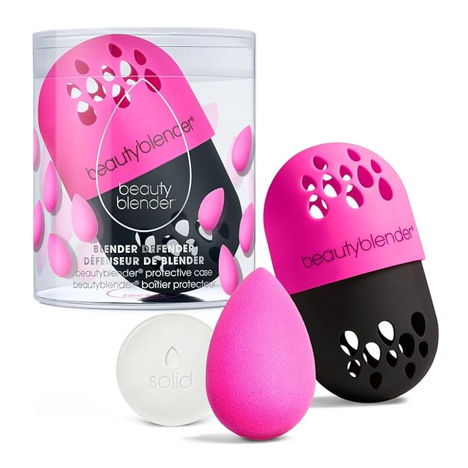 Beautyblender® | Discovery Kit - Makeup Sponge & Makeup Sponge Cleaner, Portable Protection Case, Professional Blending Application, Vegan & Cruelty Free, Made in the USA