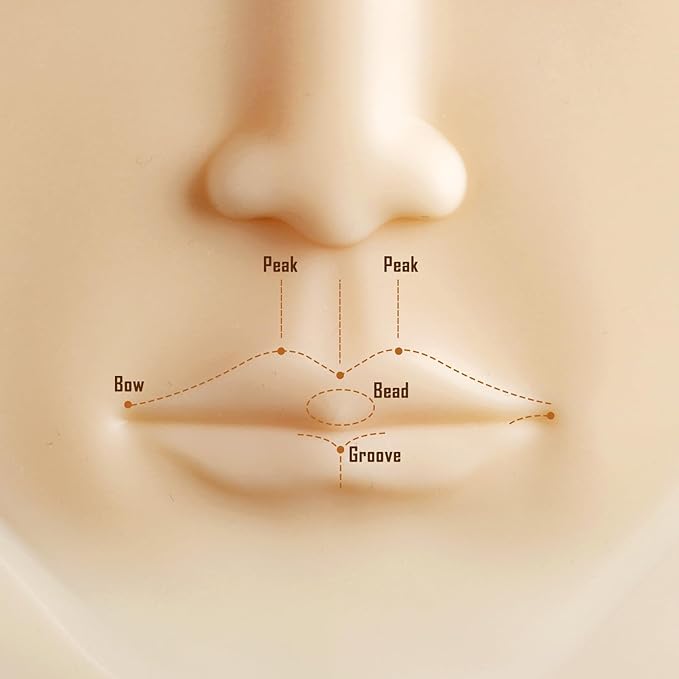 Charme Princesse 10 Pcs Permanent Makeup Practice Skin Silicone Face Practice Skin 3D Microblading Supplies Training for Eyebrow Lip Eyeliner TA538-10