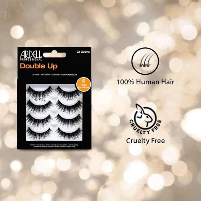 Ardell Lashes Double Up 207 - Lightweight, Dramatic Full Volume False Eyelashes, 2 Pack