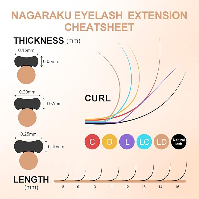 NAGARAKU Double Tips Flat Ellipse Eyelash Extensions Supplies 0.20 D curl 11mm Natural Charcoal Color Faux Mink Super Soft Split Tips Lash Individual Lashes
