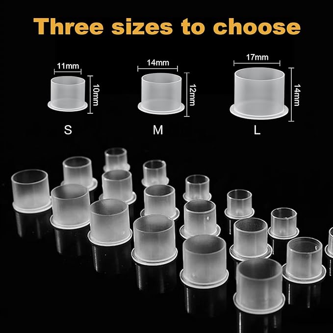 Tattoo Ink Caps - Jconly 1000Pcs Tattoo Ink Cups Pigment Caps With Base Sizes 11mm Disposable Tattoo Caps Tattoo Supplies (1000PCS Small #11)…
