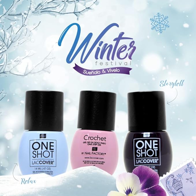 NAIL POLISH GEL SET WINTER COLLECTION, 8 COLORS, 1/2 Fl Oz each one, by NAIL FACTORY