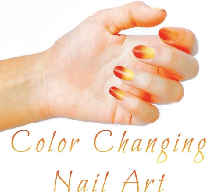 Temperature Activated Thermochromic Powder Pigment RED to Yellow Color Changing at 82F/28C for DIY Color Changing T-Shirts Shoes Nail Art Resin Art Science Experiments