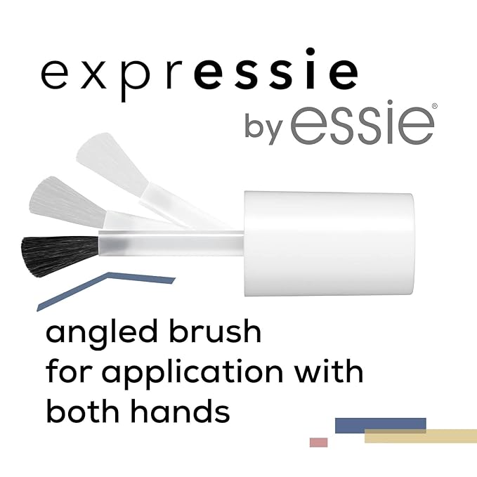 essie Expressie FX Quick-Dry Vegan Nail Polish, Pink Chromatic Top Coat, Faux Real, 0.33 fl oz