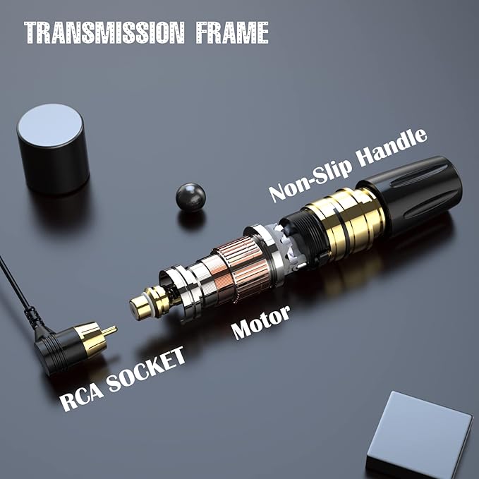 ITATOO Tattoo Gun for Beginners Cartridge Tattoo Machine Kit with Tattoo Inks Power Supply Tattoo Pen Kit WTK164(Black)