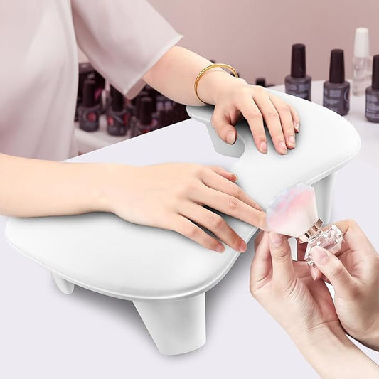 Arm Rest for Nails Tech, U-shaped Manicure Nail Arm Rest, Portable Detachable Nail Cushion Hand Rest, PU Leather Hand Stand Rest for Nail Tech Manicure Salon Use