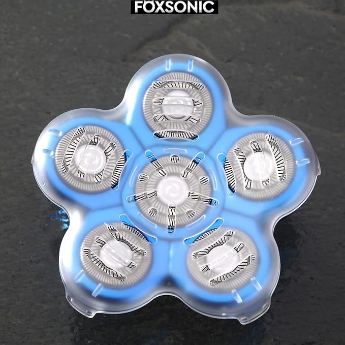 Universal Blue 6 Blades Shaver Replacement Heads for Head Shaver