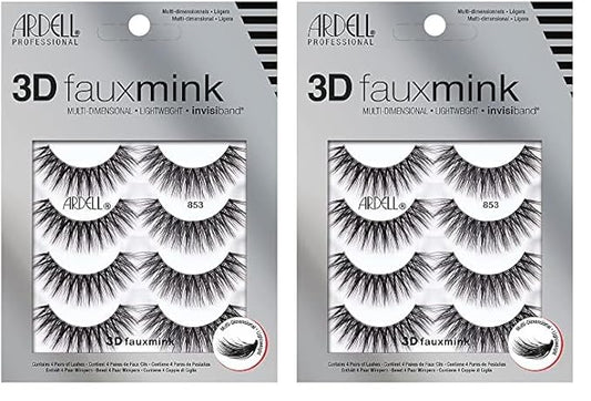 Ardell 3D Faux Mink Lashes 853 4 Pairs (Pack of 2)