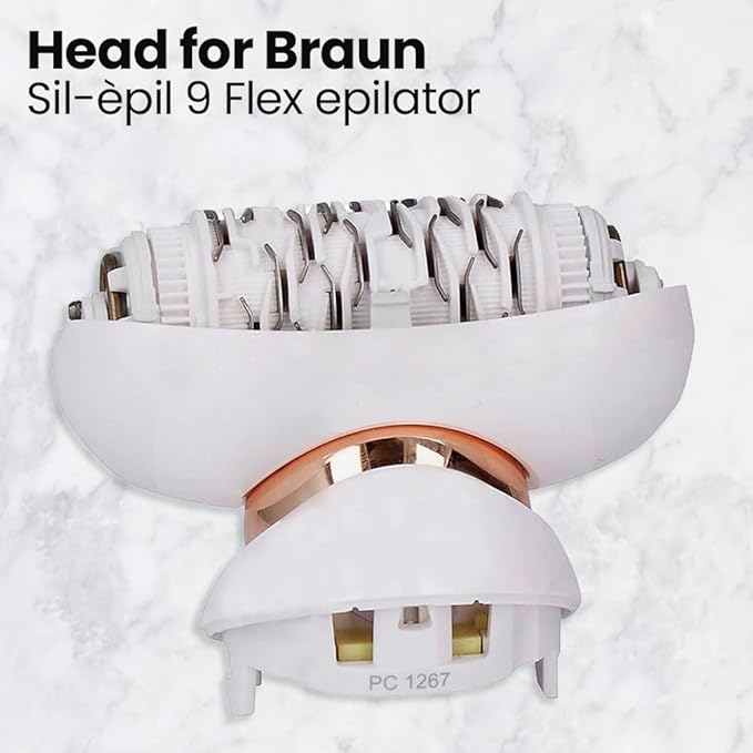Hair Removal Head Replacement 81719648 Compatible with Braun Epilator Silk-épil 9 Flex, Type 5380 | for Models 9001, 9002, 9003, 9010, 9020, 9030, 9100, 9200, 9300