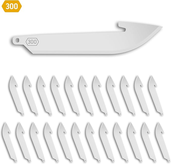 OUTDOOR EDGE 3.0" RazorSafe Replacement Drop-Point Blade Pack, 24-Pieces