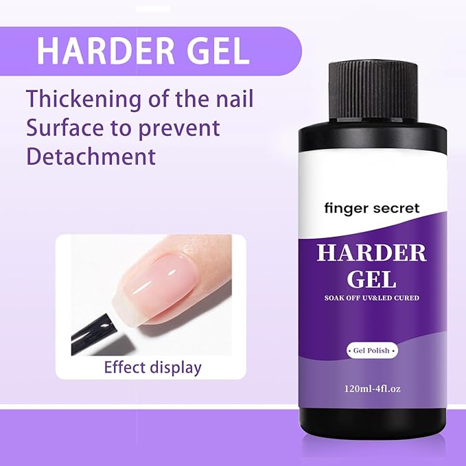 120ml/4loz Hard Gel for Nail Polish,Builder Gel for Nails,Nail Supplies for DIY in Salon or Home Use.