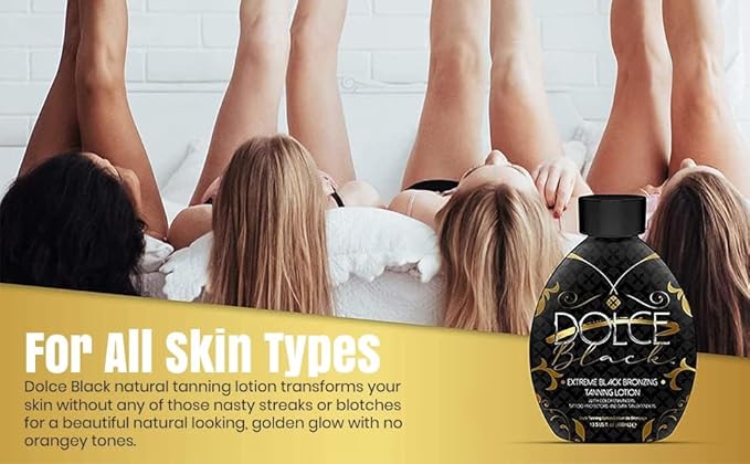 Bronzer Tanning Lotion - Indoor/Outdoor for Tattoo & Color Fade Protection - Anti-Orange, Anti-Aging & Anti-Wrinkle Natural Tanning Bed Lotion