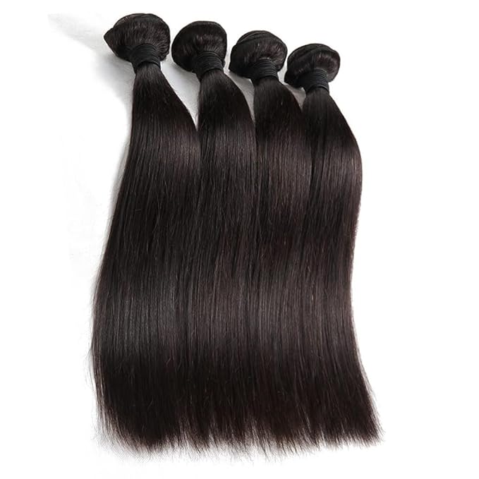 Human Hair Bundles Straight 20 20 22 22 Inch 10A Grade 100% Unprocessed Virgin Brazilian Hair Extensions 4 Bundles Natural Color