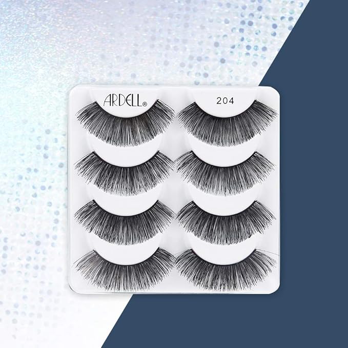 Ardell False Eyelashes Double Up 204 - Dramatic, Full-Volume, Wispy Strip Lashes, 2 Pack