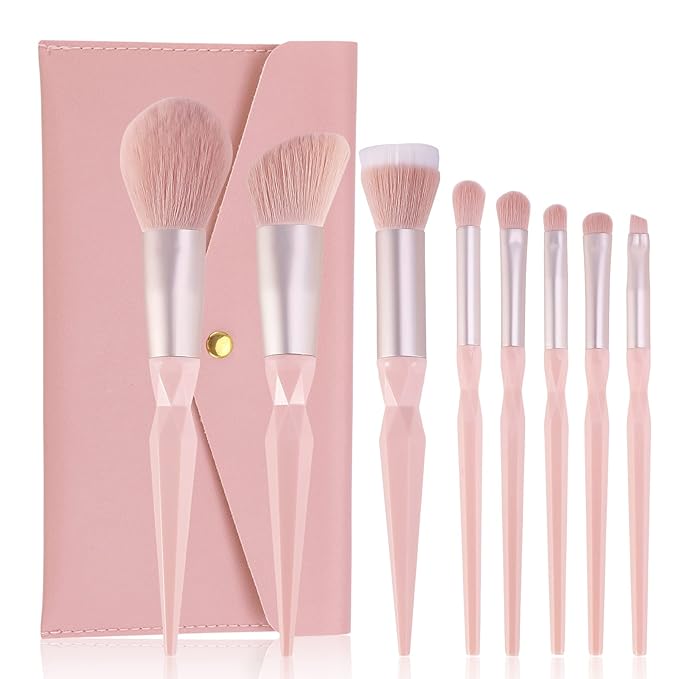 Pink Makeup Brush Set Professional, Vegan Makeup Brushes Set with Case, Cosmetic Brushes Makeup Set, Make up Brushes Vegan, Make up Brushes Set Professional, Colorful Makeup Brush Set Vegan.