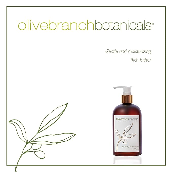 Gilchrist & Soames Olive Branch Shower Gel & Body Wash - 12oz - Gently Cleansing, Zero Parabens, Sulfates, and Phthalates