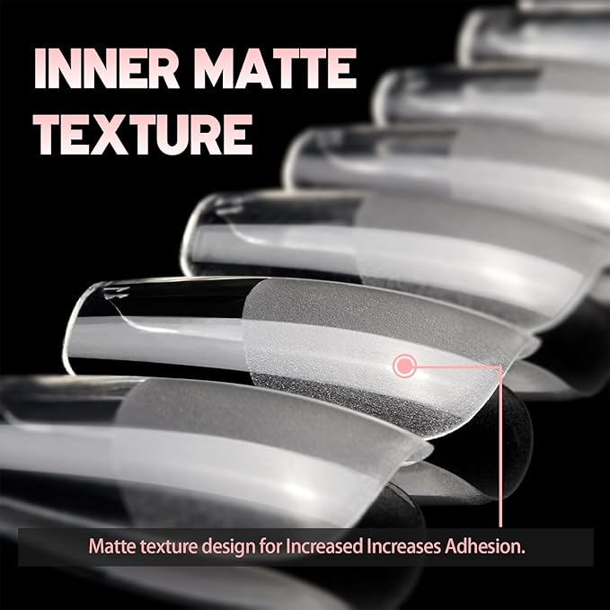 960Pcs Soft Gel X False Nail Tips, 4 Styles Kit Short Coffin Short Almond Medium Coffin and Medium Almond Pre-shaped Matte Full Cover Acrylic Fake Nail Set 15 Sizes