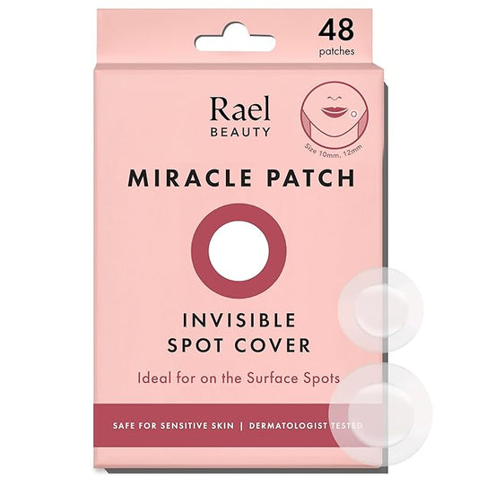 Rael Pimple Patches, Miracle Invisible Spot Cover - Hydrocolloid Acne Patch, Treatment for Breakouts, Absorbs Zits & Blemish, Korean Skin Care, 2 Sizes (48 Count)
