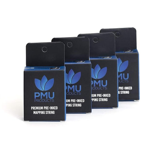 THE ORIGINAL Pre-Inked Microblading String for Brow Mapping - Measuring Tool for Marking Symmetrical Eyebrows (Pack of 4)