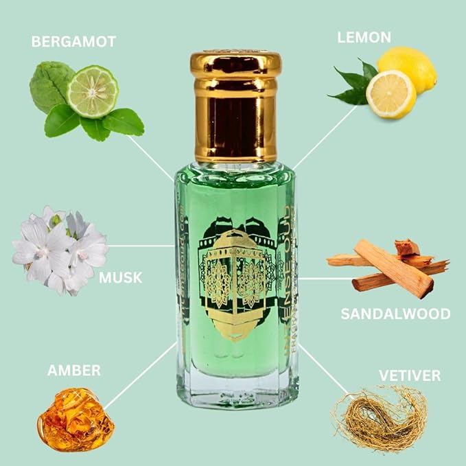 INTENSE OUD Fajr Long Lasting Arabian Perfume Oils for Women 12ML (0.40 OZ) Fragrance Oil with Fresh Citrus, Warm Musk, Sandalwood & Amber Notes - Concentrated Perfume Oil in Black Gift Box