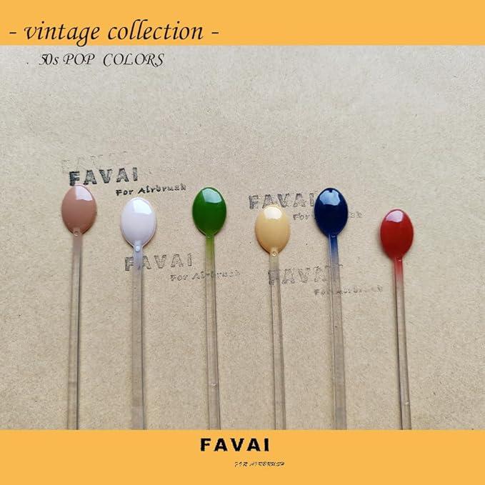 FAVAI 6 Colors Airbrush Gel Nail Polish Air Gel Set - Vintage Collection (#V) 6 * 15ml
