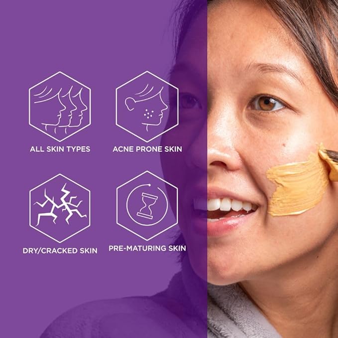 Hey Honey Show Your Glow Colloidal Gold And Honey Beauty Mask|Lavish Anti-Aging Powerful Hydration Beauty Mask Designed To Reduce Wrinkles, Fine Lines &Visible Effects of Time| 2.0 oz