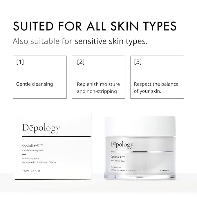 depology Opuntia-c™ Relief Cleansing Balm (3.4 fl Oz) | Moisturizing Makeup Remover | Gently Makeup Remove Blam | Korean Skin Care