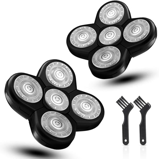 Upgraded Shaver Replacement Blades for Fre* Bi*d Replacement Blades, 5-Blade Rotary Electric Razor Head Shavers for Bald Men, Head Shaver Kit for Freedom, 2 Pack