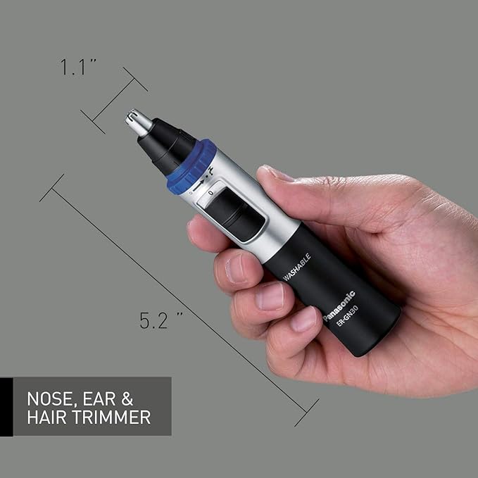 Panasonic Nose Trimmer and Ear Hair Trimmer, ER-GN30-K, Wet/Dry Nose Hair Trimmer