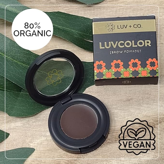 Brow Pomade 0.88oz Dark Brown Vegan eyebrow pencil for Darker Skin tone 80% Organic brow pencil Multifunction to Groom Brows For Natural Finish