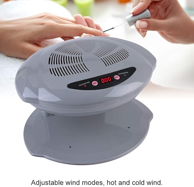 Dioche Nail Fan Dryer with Automatic Sensor Nail Polish Dryer, Nail Drying Fan for Regular Polish Nail Blow Dryer for Living Room and Home (Silver)