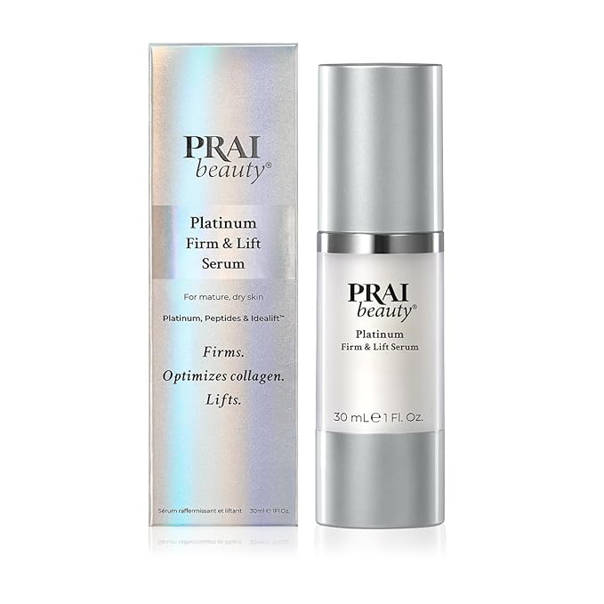 PRAI Beauty Platinum Firm and Lift Serum, Anti-Aging Face Serum for Instant Face Lift, Nourishing and Hydrating Serum, Vegan, Cruelty-Free, 1 Fl oz