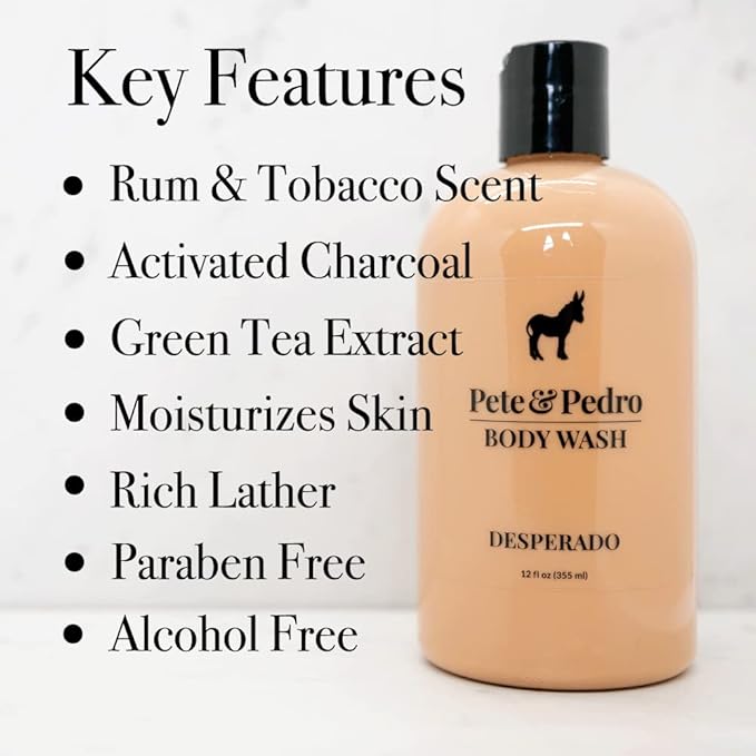 Pete & Pedro BAD BOY KIT - Mucho, Macho, Manly Men's Bodywash & Haircare Set | Bold Shampoo, Cowboy Conditioner, and Desperado Body Wash | As Seen on Shark Tank, Set of 3 Products