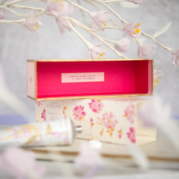 LOLLIA Handcreme, 4 oz Breath Scented Hand Cream for Women, Moisturizing Hand Lotion for Dry Hands, Shea Butter & Cocoa Butter, Quick Absorbing Lotion