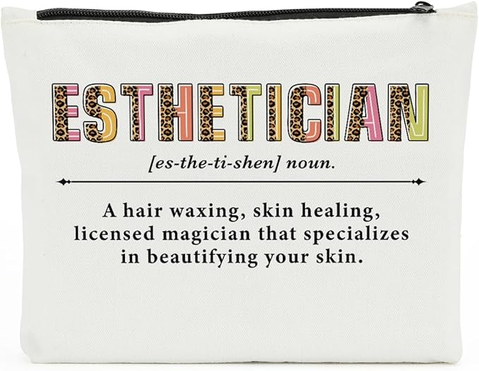 Esthetician Definition, Funny Esthetician Gifts, Makeup Bag Cosmetic Bag, Esthetician Supplies, Beauty Artist Gifts, Birthday Graduation Appreciation Gifts for Women Female Beautician Salon Stylist
