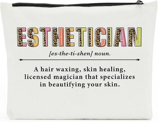 Esthetician Definition, Funny Esthetician Gifts, Makeup Bag Cosmetic Bag, Esthetician Supplies, Beauty Artist Gifts, Birthday Graduation Appreciation Gifts for Women Female Beautician Salon Stylist