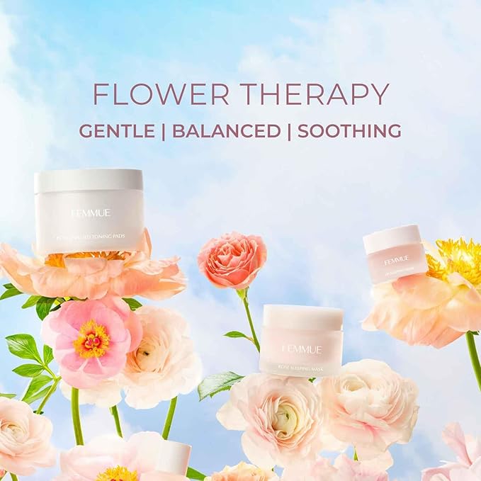 Rose Infused Face Toning Pads (60 Pack) | Daily Exfoliating Toner Cotton Rounds with Rose Water | Korean Skin Care