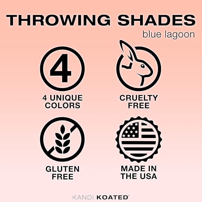 Kandi Koated Throwing Shades Eyeshadow Quads [Blue Lagoon] Mini Eye Shadow Palette Kandi Burruss | Richly Pigmented, Paraben-Free, Cruelty-Free Pigments | Beauty & Makeup