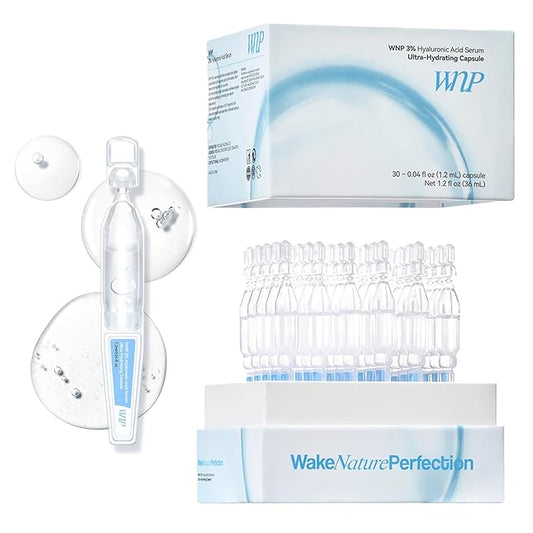 Ultra Hydrating Serum 3% 4D Hyaluronic Acid Smoother Skin|Pre-makeup SkinCare|Anti-Aging serum for face Single-Use Vials Skincare for Dry&Sensitive skin(1.2 ml)*30