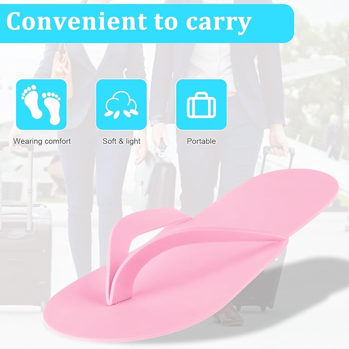 NICEMOVIC 72 Pairs Disposable Pedicure Slippers Foam Disposable Flip Flops Multi Color for Pedicure Sandals Bulk Pedicure Shoes for Women Salon Nail Spa Pedicure