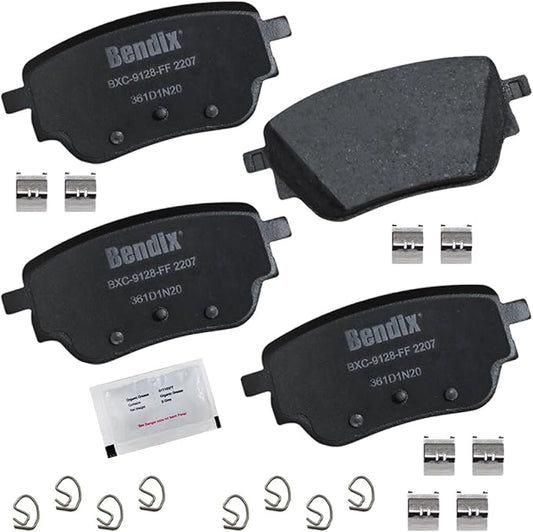 Bendix Priority1 CFC2207 Ceramic Rear Brake Pads for Mercedes-Benz A200 2020, A220 2021-2019, CLA200 2020-2019, CLA250 2021-2020