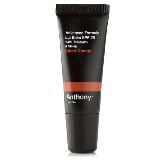 Anthony SPF 25 Lip Balm with Sunscreen, Blood Orange Flavor, Green Tea Extract, Shea Butter and Vitamin E, Moisturizing Repair Treatment for Chapped and Dry Lips, Protects and Hydrates Lips, 0.25 Oz