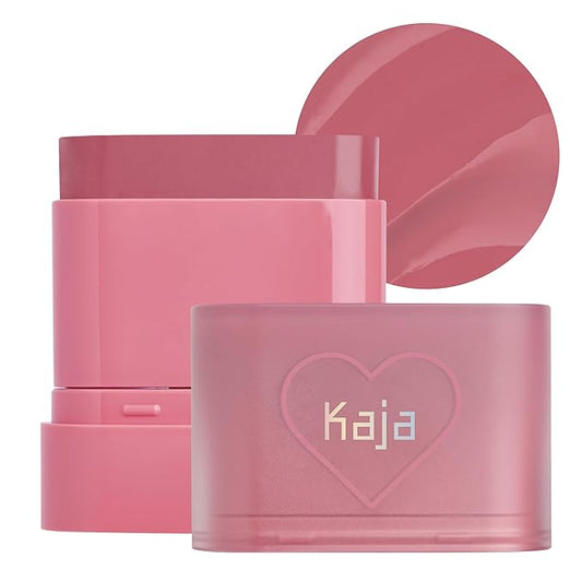 Kaja Cheek & Lip - Dewy Bar 04 Fig Smoothie Sorbet | Creamy Blusher and Balm Multi-Stick, 45% Moisturizing Oil, Apple Extract, Vitamin-Hyaluronic Acid Infused, High Shine, Mother's Day, 10g